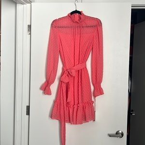 Alex Marie Posie Coral Dot Dress NWT